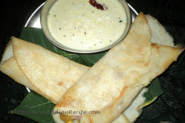 How to make Home made Masala dosa and chutney - Indian Recipes